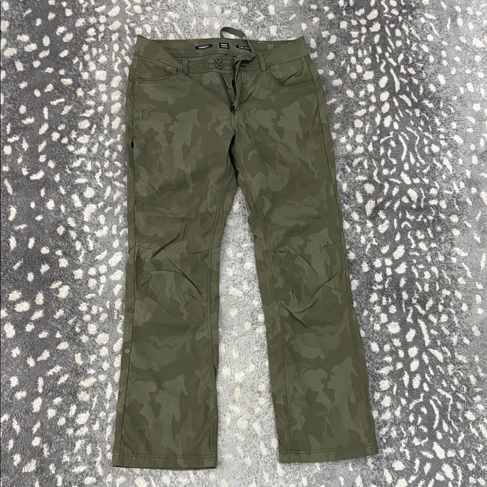 Prana Halle Olive Camouflage Trousers